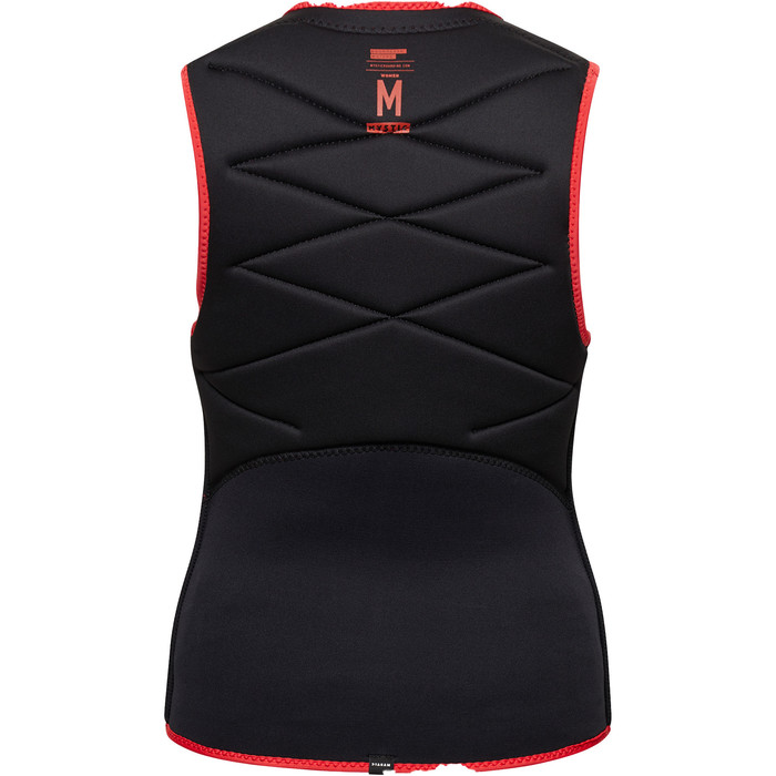 2024 Mystic Womens Ruby Front Zip Impact Vest 35005.230230 - Sunset Red